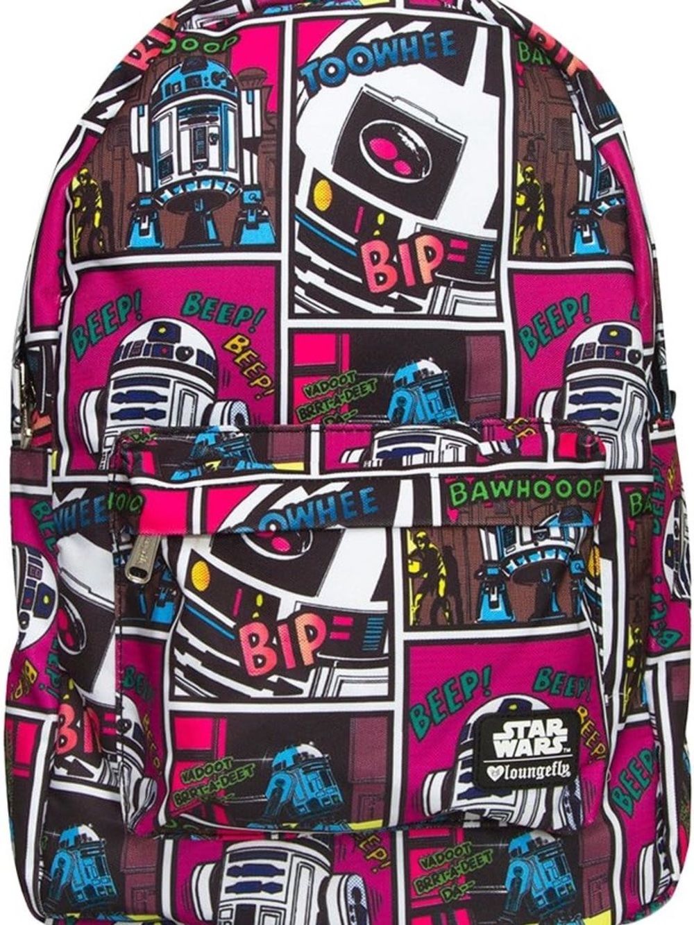 Loungefly Star Wars R2-D2 Comic Print Backpack in Hot Pink